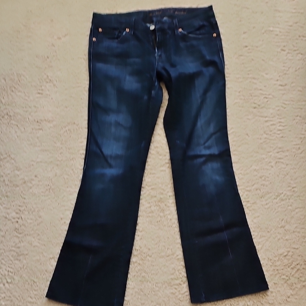 7 For All Mankind Dark Blue Boot Cut Jeans